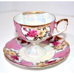 Vintage Sonsco Tea Cup & Saucer Set Collectable Japanese Porcelain Floral